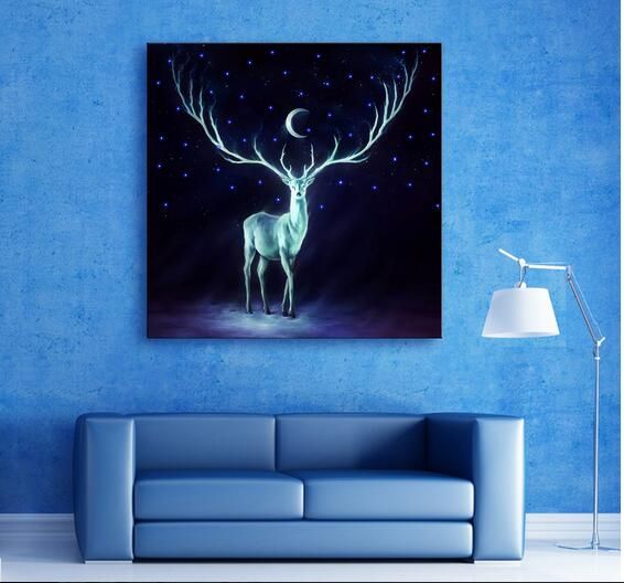 2019 Led  Lights  Wall Art  Canvas Spray Painting Light  Up 