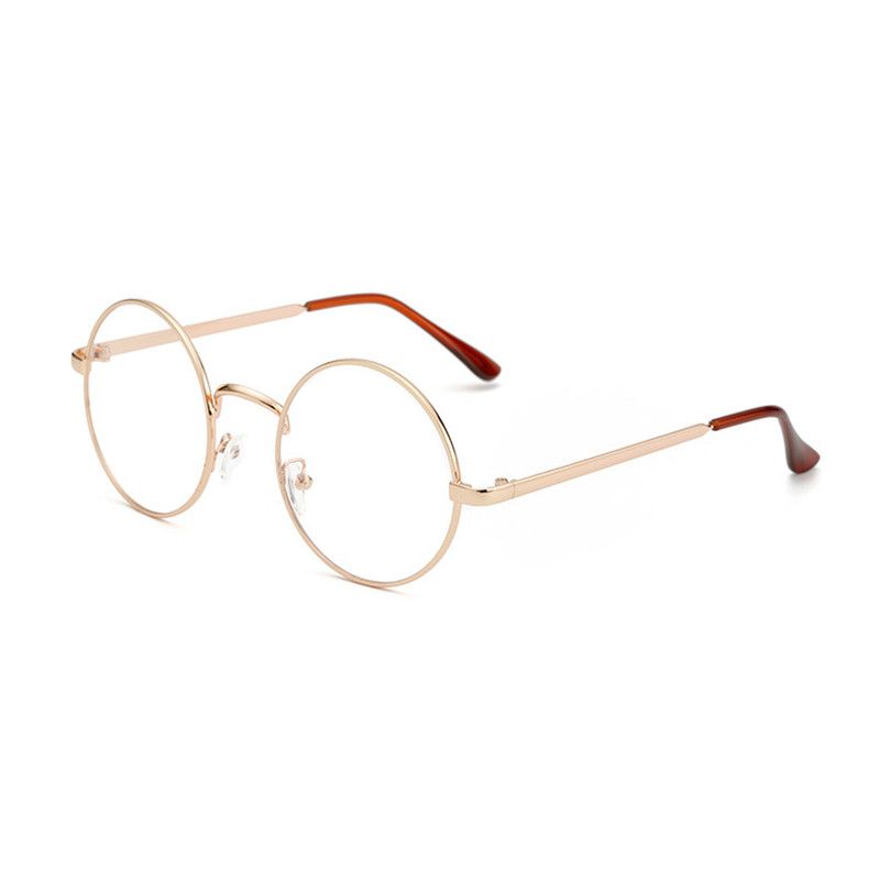 2019 Hot Selling Solid Alloy Korean Glasses Frame Retro Full Rim Gold