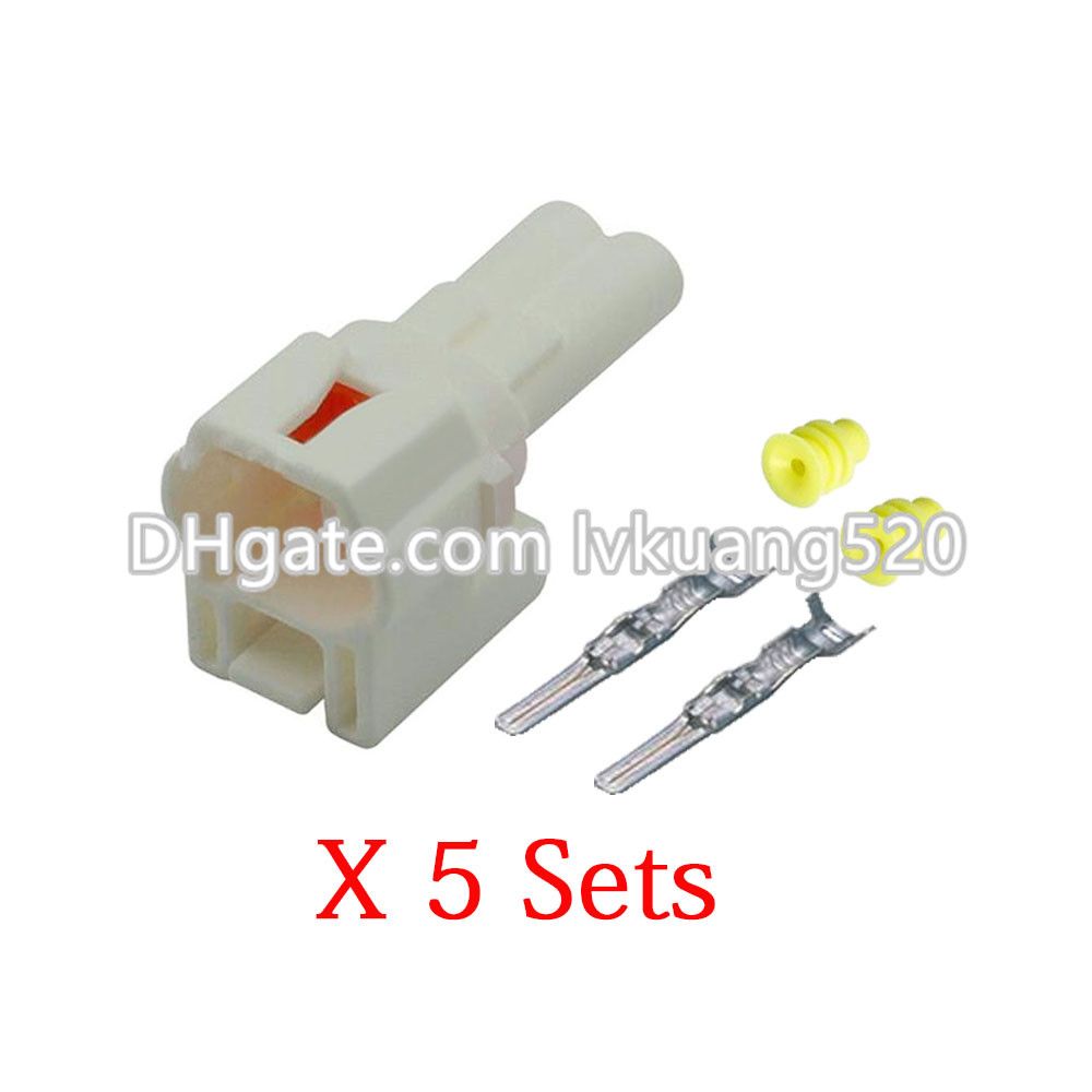 5 sets 2 pin male waterproof connector automotive wire harness connector with terminal block connector wire djq7022a 2 3 11 Gun Tie Clip Automotive Harness