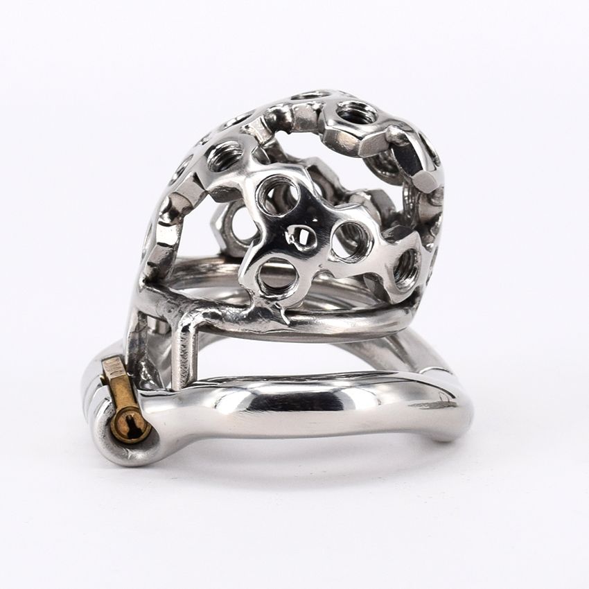 Dispositivo de castidad masculino pequeño y pequeño de acero inoxidable del cinturón de castidad con pinchos de metal de 2 
