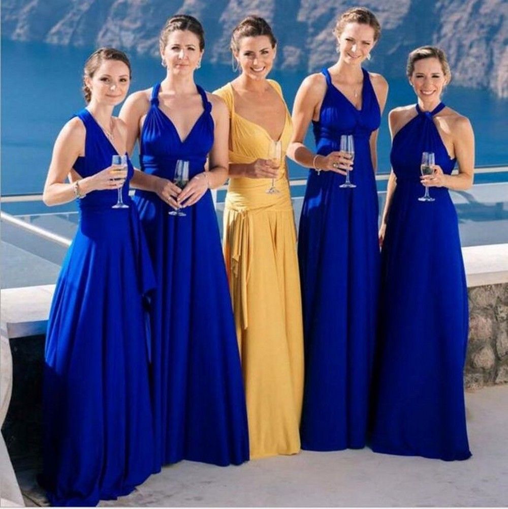 Royal Blue Long Bridesmaid Dress