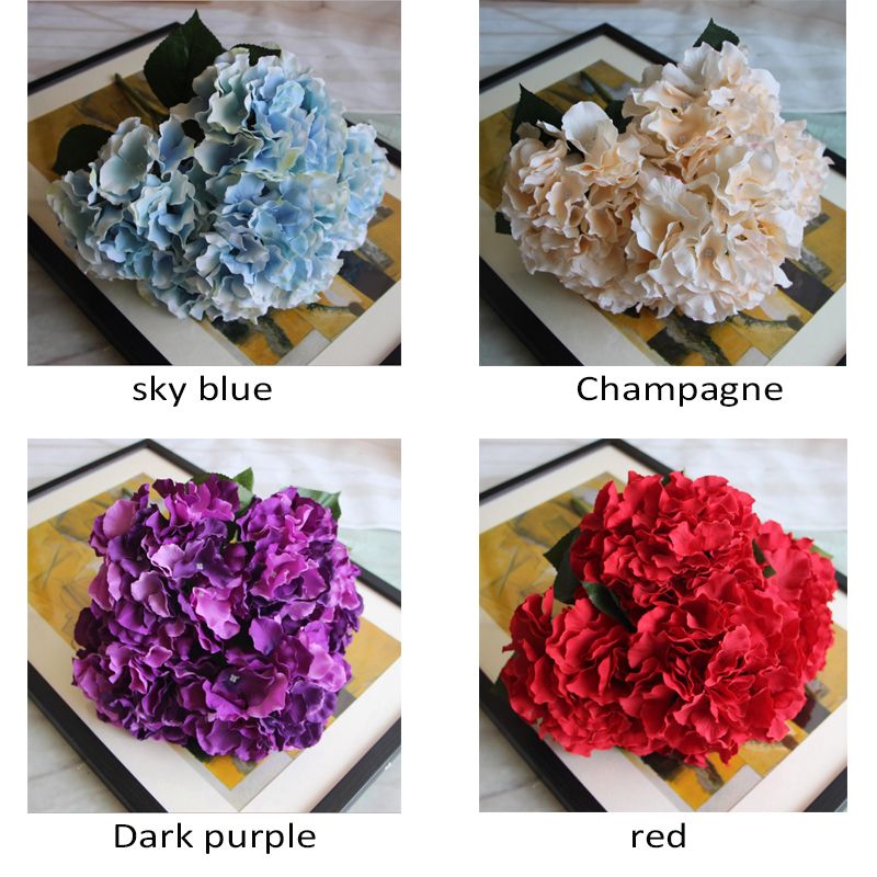 Grosshandel Kunstliche Hortensie Flower Head 48 Cm Gefalschte Seide Einzel Real Touch Hortensien 8 Farben Fur Hochzeit Mittelstucke Home Party Dekorative Blumen Von Ninabridal 5 15 Auf De Dhgate Com Dhgate