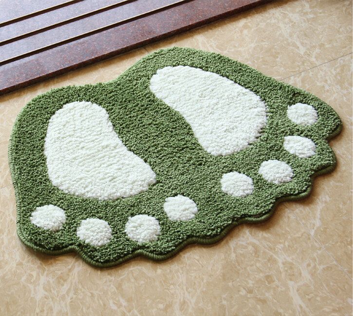 2018 Hot Footprints Shaped Bathroom Carpet Soft Floor Mat 2018 Hot Footprints Shaped Bathroom Carpet Soft Floor Mat Super Water Absorption Bath Rug Tapis Salle De Bain Anti Slip Mats From Cindy668