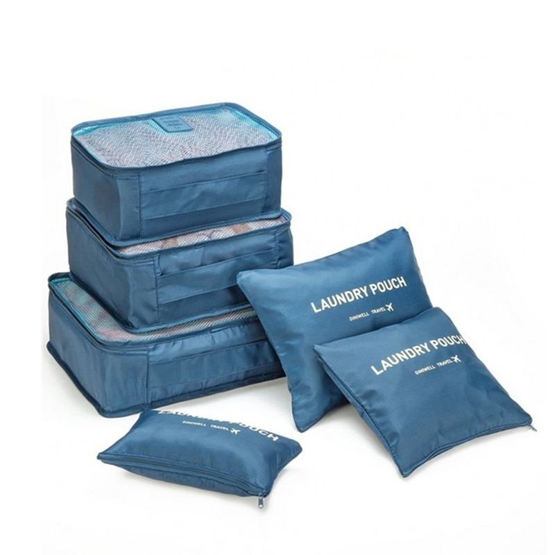 Nylon Packing Cube Travel Bag System Durable One Set Large Capacity Of ...