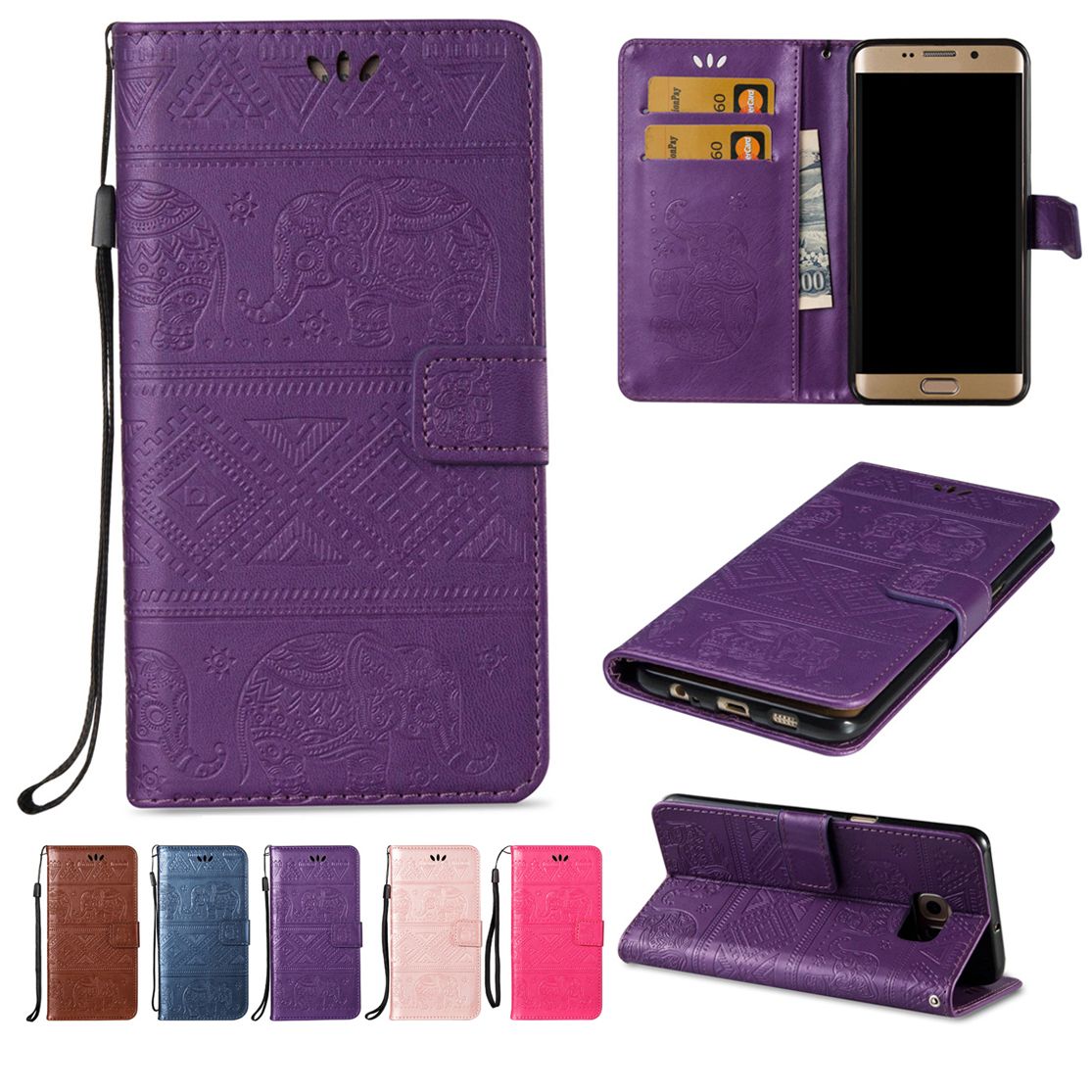 hard wallet cases for samsung galaxy s6 edge plus edge pu leatherhard wallet cases for samsung galaxy s6 edge plus edge pu leather cover with flip buckle id card holder empaistic national elephant strap customized phone
