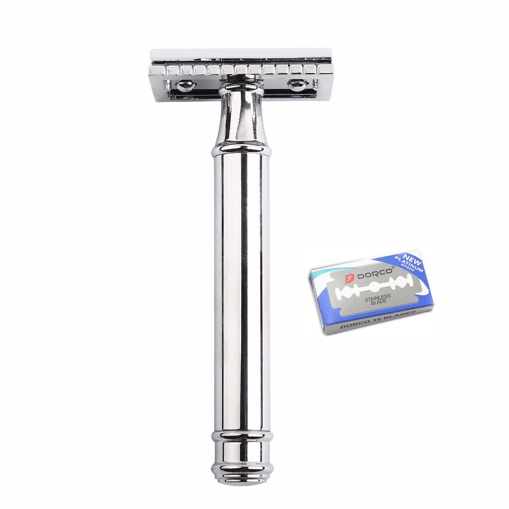 2021 Classic Safety Razor Brass Blade Replaceable Wet Shaving Manual ...