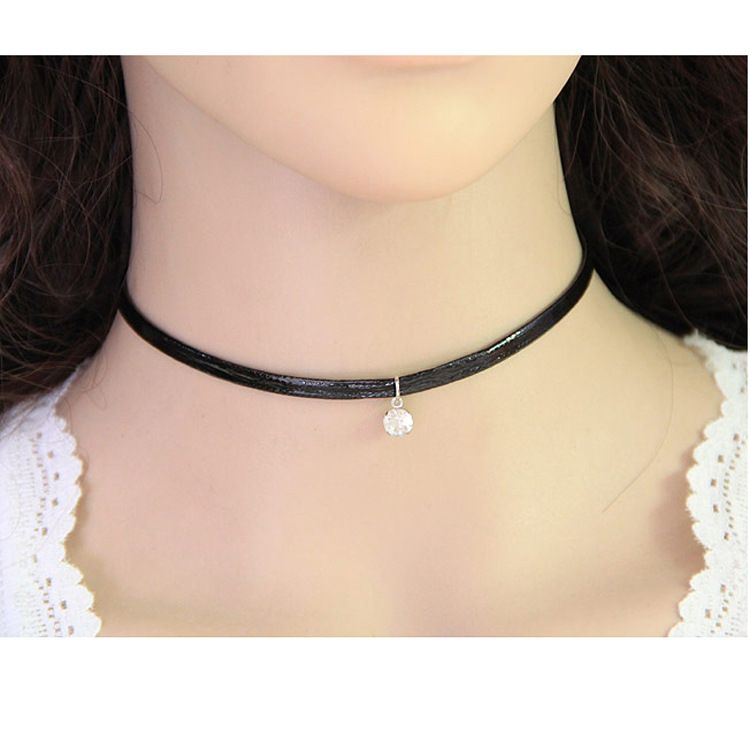 simple black choker necklace