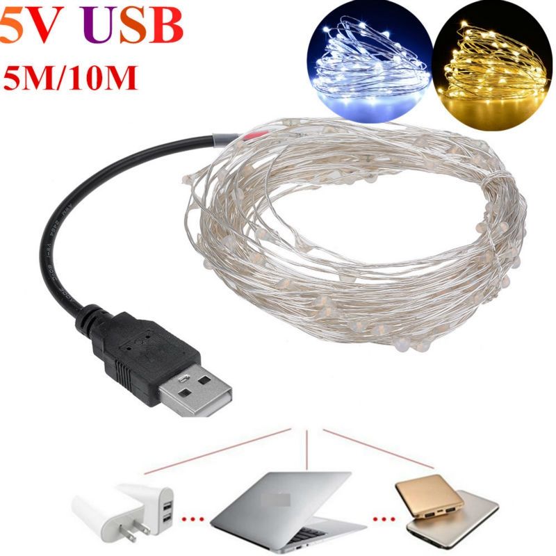 Edison2018 5v 5m 10m Usb Led String Light Waterproof Copper Wire Outdoor Lighting Strings For Party Decoration