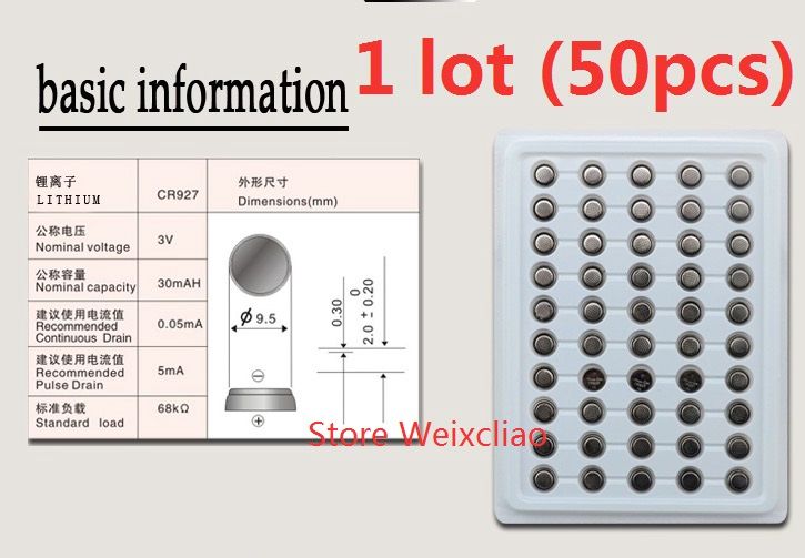 1 Cr927 3v Lithium Li Ion Button Cell Battery Cr 927 3 Volt Li Ion Coin Batteries Tray Package Car Battery Battery From Weixcliao 18 72 Dhgate Com