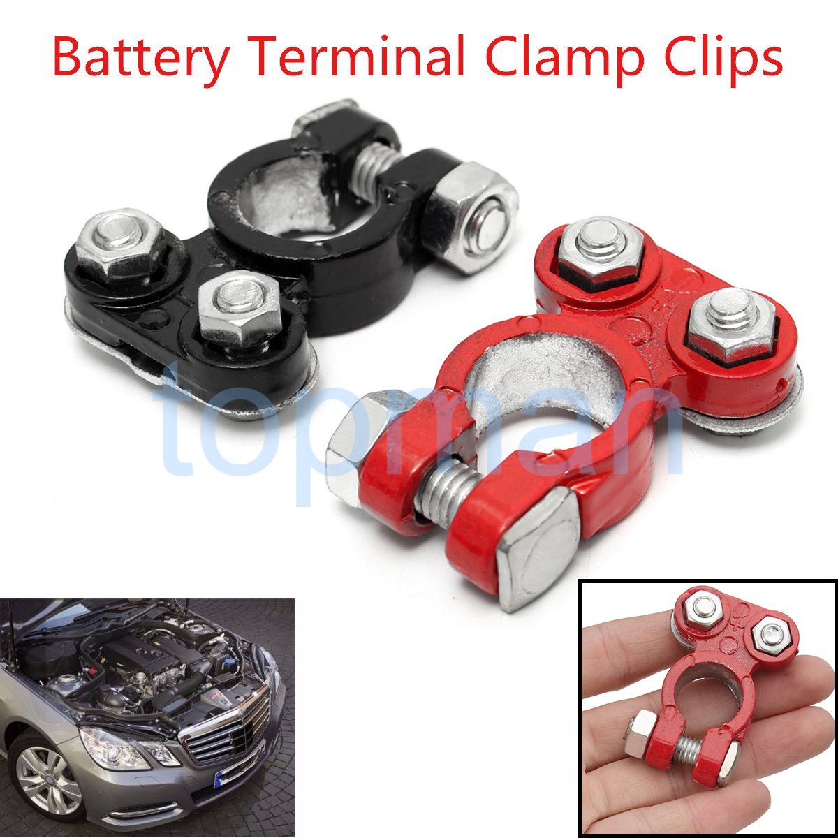 Aluminum Positive Nagative Car Battery Terminal Clamp Clips Aluminum Positive Nagative Car Battery Terminal Clamp Clips Connector 53x37x17mm High Quality Batt China Termina