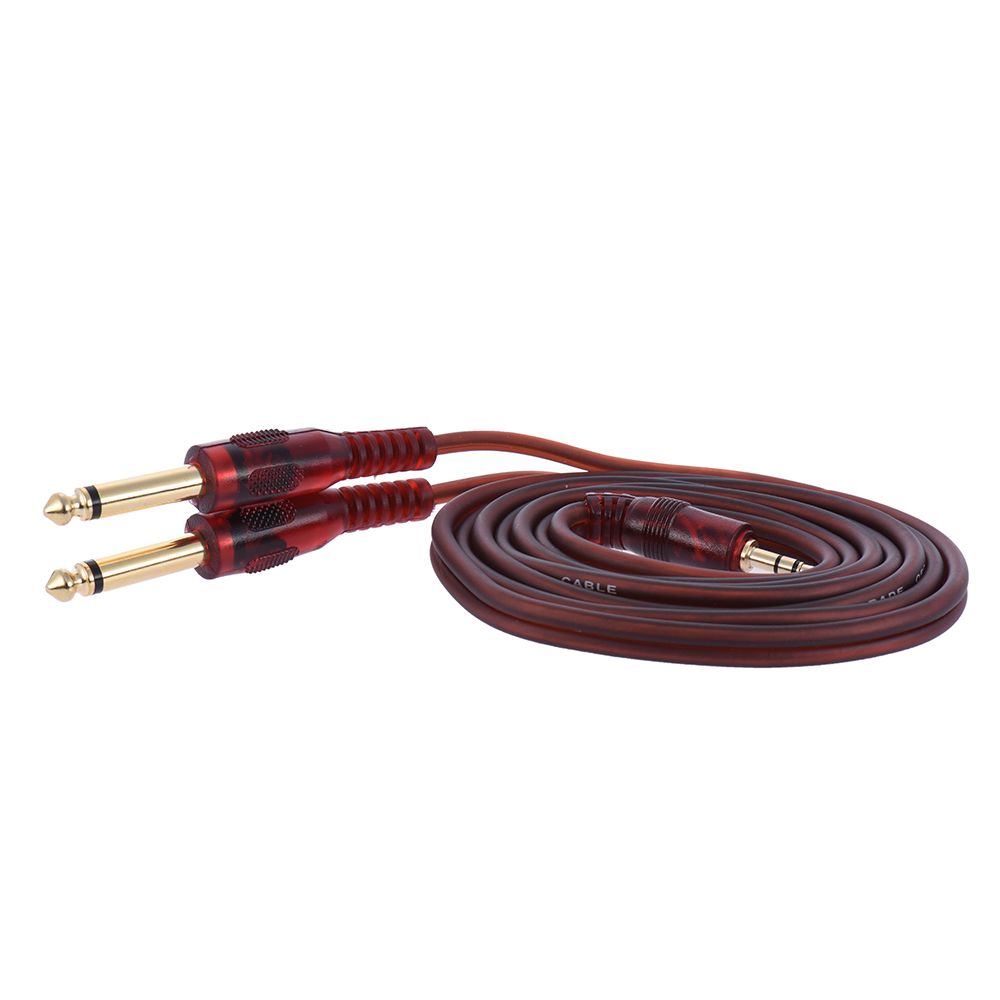 1.5m / 5ft Stereo Audio Cable Cord Wire 3.5mm 1/8 Male to Dual 6.35mm 1/4 TRS Male Plug for Computer Mixer Mixing Console Cables Online with $9.15/Piece on ...