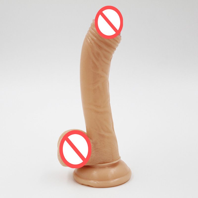 Skinfeeling 18,5 см большой реалистичный фаллоимитатор водонепроницаемый гибкий пенис с текстурированные вала и сильный присоски секс игрушки для женщин