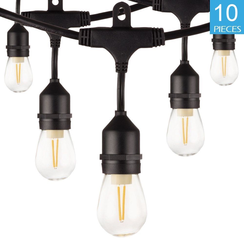 Waterproof 10m 10 Led String Lights Indoor Outdoor Commercial Grade E26 E27 Street Garden Patio Backyard Holiday Lighting