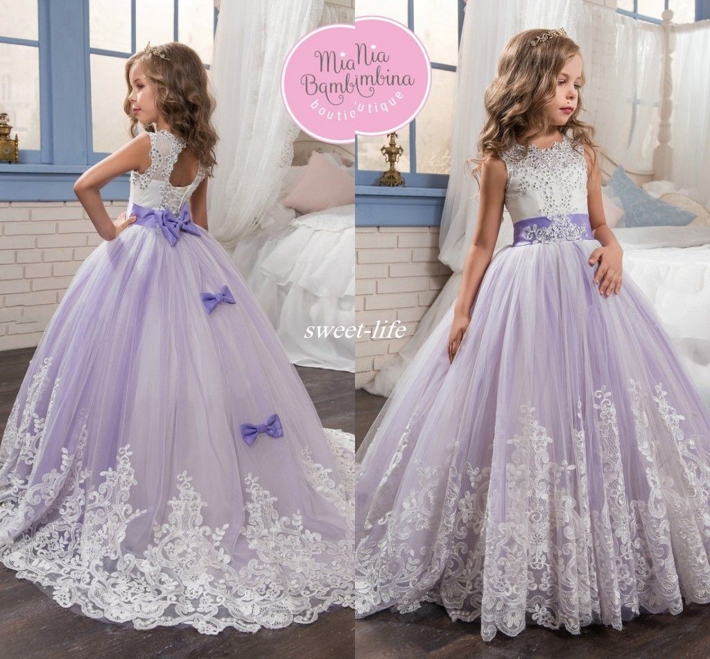 girls lilac bridesmaid dresses