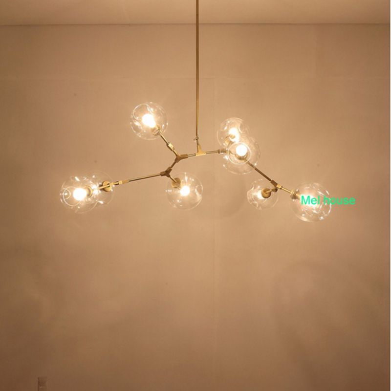 Lamp Globe Glass Chandelier Branching Bubble Modern Restaurant Lamp Globe Glass Chandelier Branching Bubble Modern Restaurant Light For Kitchen Cafe Led Lighting Clothing Chandeliers Lantern Pendant