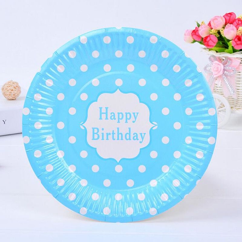 polka dot disposable plates