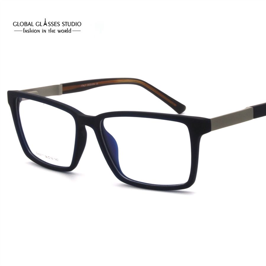 big size rectangle lens mens eyeglasses italy design fashion eyeglass size