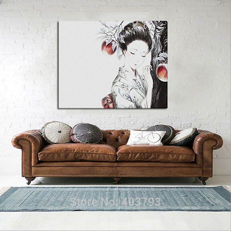 2020 Japanese Geisha Girl Canvas Wall Art Hand Painted Oil Painting 20x16inch Modern Home Decor Wall Room Office From Paintingart2017 26 44 Dhgate Com