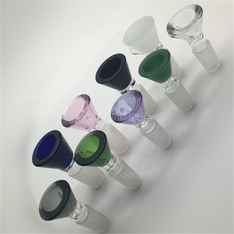 DONUT BOWL 14mm BLUE Glass Water Pipe Hookah Head piece Slide Bowl 14 mm