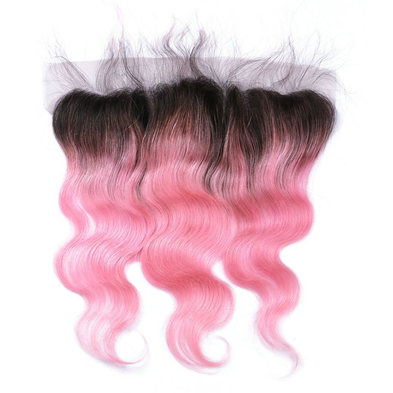 Body Wave Ombre Hair Extension With Lace Frontal Off Black 1b
