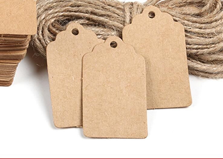 Kraft Tags DIY Kraft Paper Vintage Tags Brown Lace Scallop Head Label Luggage Wedding Note Blank ...