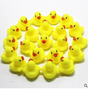 mini yellow rubber ducks