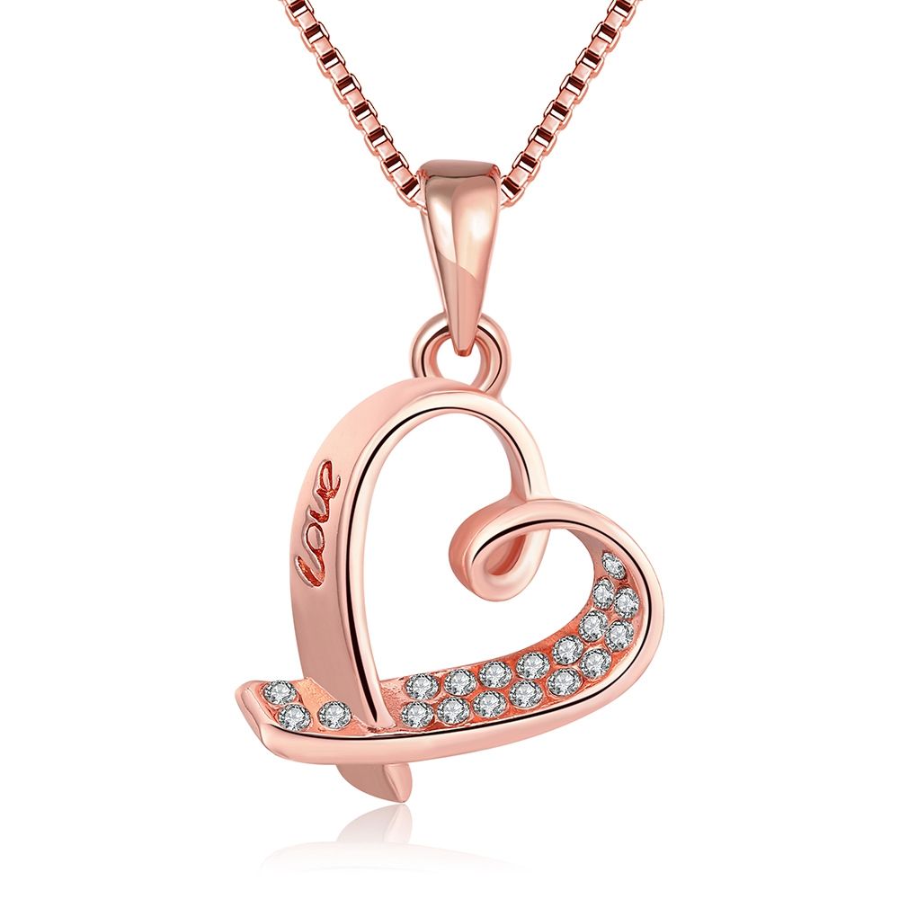 Wholesale Hot Sell 18K Real Gold Plated Necklaces Hollow Heart Shaped Pendants With High Quality