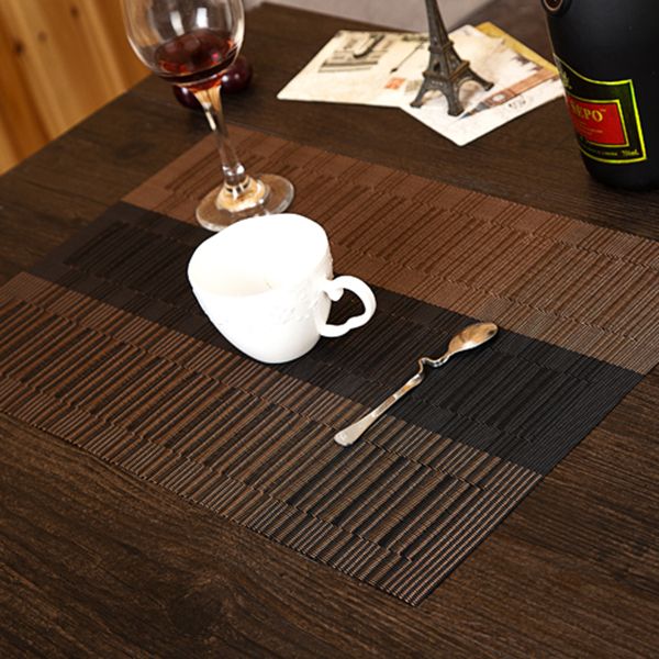 9 Colors PVC Non-slip Placemats Insulation Mat Coasters Bowl Dining Table Pad