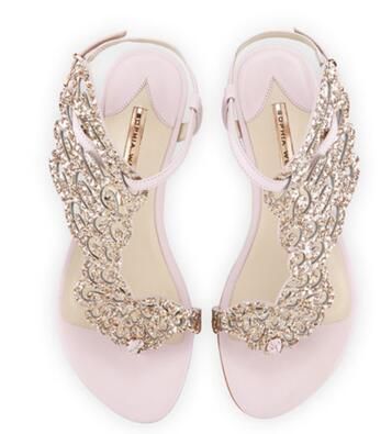 Women Flats Sandals Drill Butterfly Sweet Rhinestone Summer Buckle