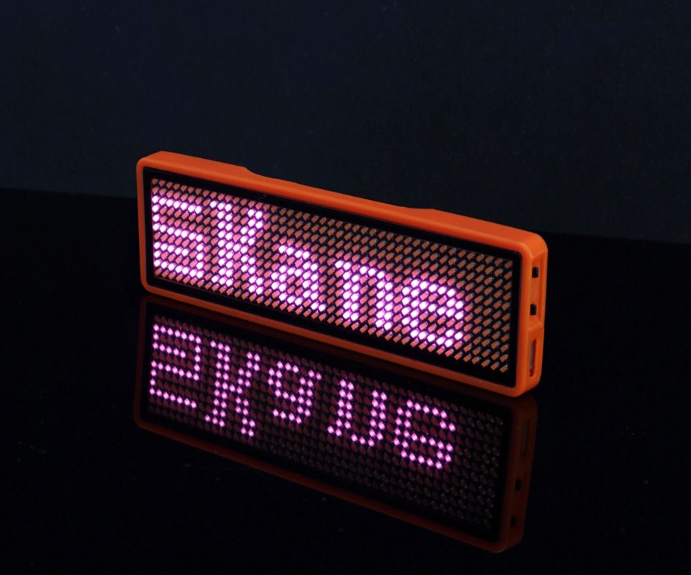 MECO LED Name Badge Reuseable Price Tag Rechargeable Name Tape Office