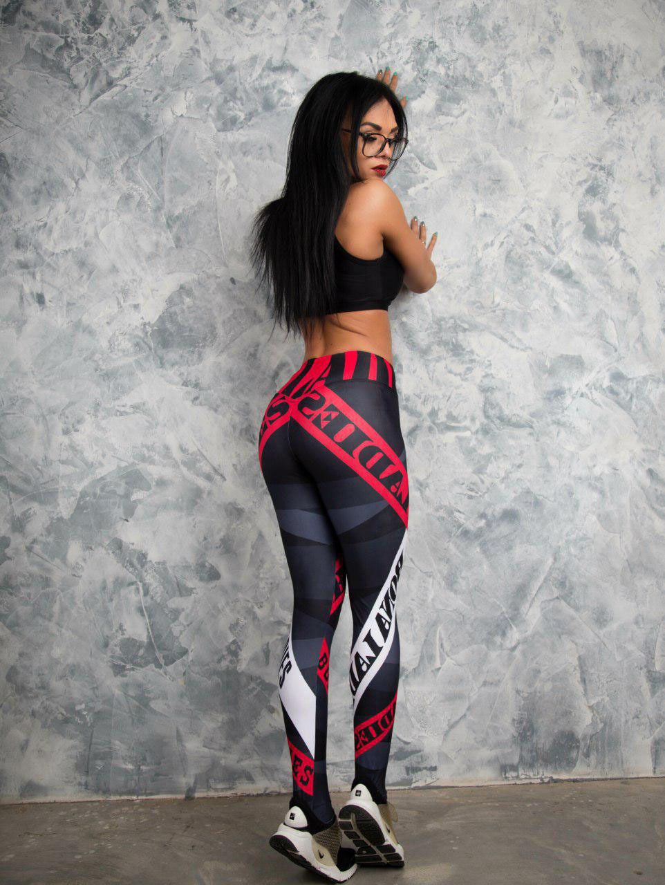 Vertvie Women Sports Leggings Gym Print Yoga Pants High