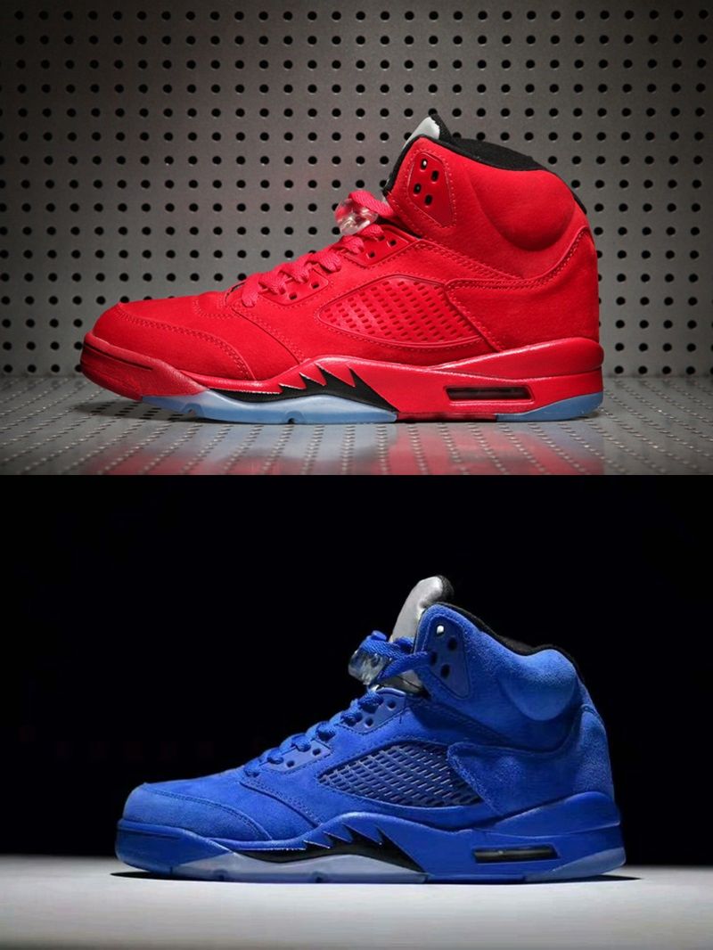 Air Retro 5 X SUP Olympic OG Metallic Gold Tongue Men Basketball Shoes 5s Black Metallic Red 