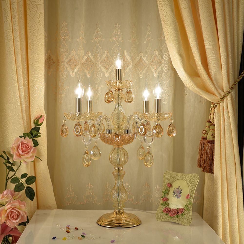 Glass Table Lamp Wedding Decoration Table Light Bedroom Modern Table