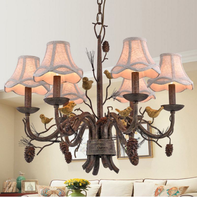 Wrought Iron Chandelier Island Country Vintage Style Chandeliers Wrought Iron Chandelier Island Country Vintage Style Chandeliers Flush Mount Painting Lighting Fixture Lamp Empress Pulley Pendant Light Cool