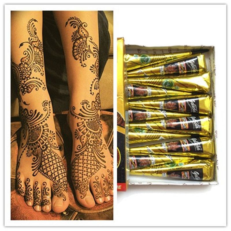 Großhandel Schwarze Natürliche Indische Henna Tattoo Paste ...