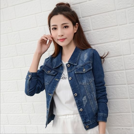 slim fit denim jacket womens