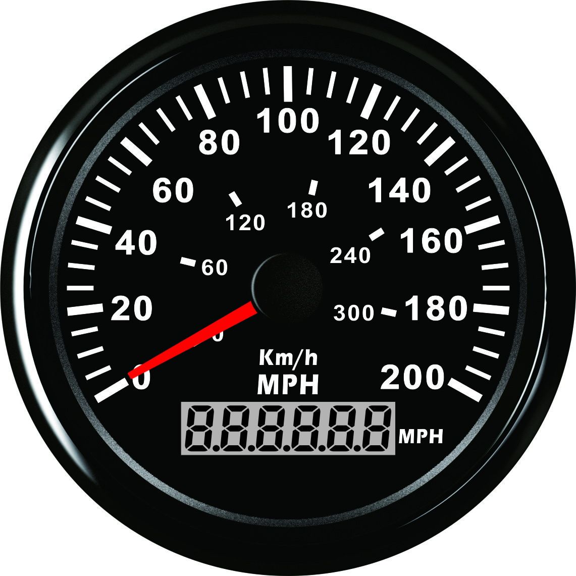 2019 85mm gps speedometer digital speedo guage 200mph 300kmh