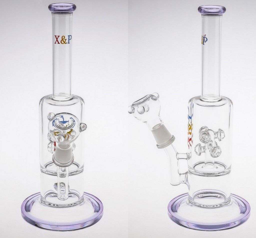 2019 24cm Cheap Glass Bongs Water Pipes With Bowl 14.4mm Gear Percs