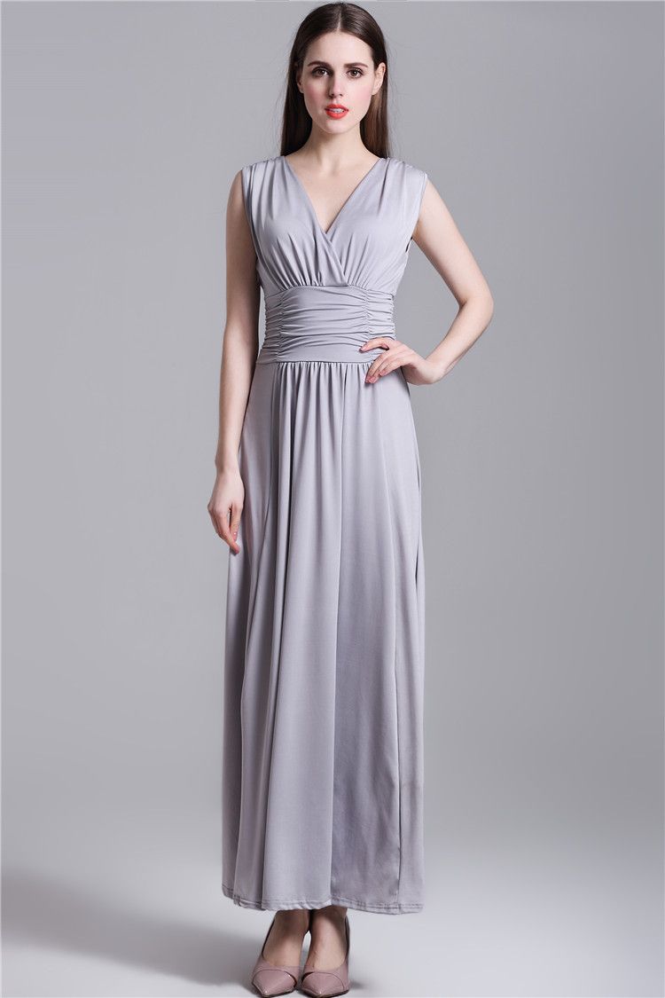 Kleid Grau Blau Lang Kleid Grau Blau Lang