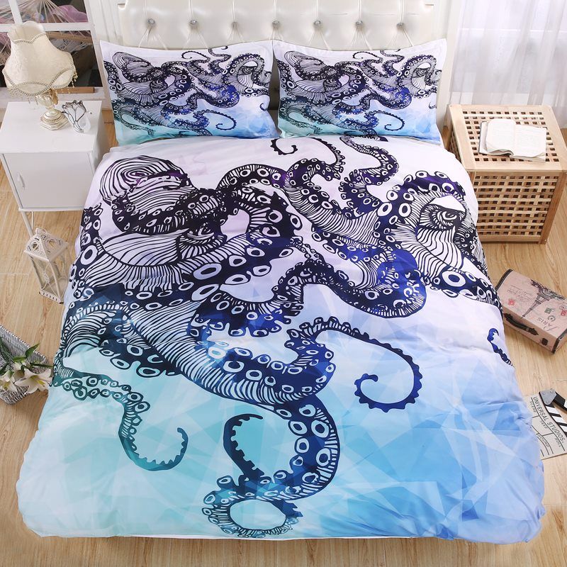 Whole Octopus Le Poulpe 3d Bedding Set Print Duvet Cover Whole Octopus Le Poulpe 3d Bedding Set Print Duvet Cover Twin Queen King Beautiful Pattern Real Effect Lifelike Bedclothes Hotel Collection