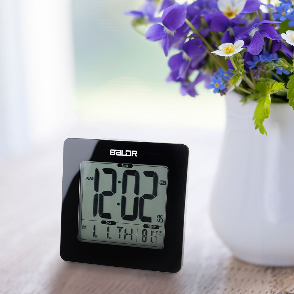 Desk Table Clocks New Baldr Radio Elegantly Designed Item Size 3 66 L 1 42 W H 93 36 Mm Net Weight 91g Package 190 G Color Black Contains 1pcx B0114st Atomic Alarm Clock