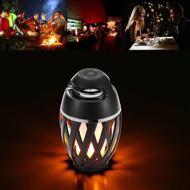 Hot Led Flame Lights With Bluetooth Speaker Outdoor Portable Hot Led Flame Lights With Bluetooth Speaker Outdoor Portable Atmosphere Lamp Stereo Sound Waterproof Dancing Uk 2019 From Goldwolf