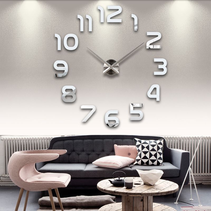 Whole 2018 New Real Living Room Clocks 3d Mirror Sticke Big Whole 2018 New Real Living Room Clocks 3d Mirror Sticke Big Wall Clock Home Decoration Acrylic Diy Watch Stickers Oversized Kitchen