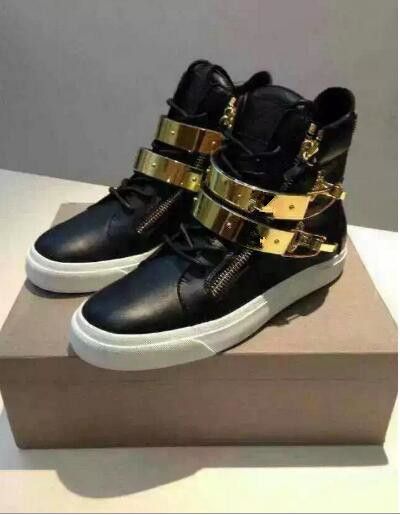 Acquista 2018 Uomo Casual Scarpe Sneakers Oro Cinturino In Pelle Nera Mocassino Tacco Alto Sneakers Alte Zip Up Mocassino Lace Up Party Scarpe Maschili A 92,59 € Dal Brandyourlife | DHgate.Com