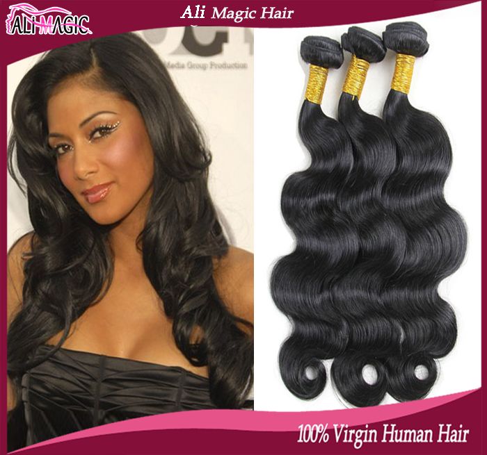 Ali Magic Brazilian Hair Weave Bundles Natural Human Hair Peruvian