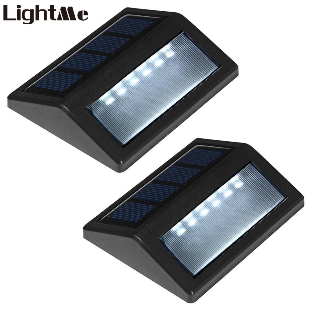 Whole 2pcs 12 Lumen Waterproof Solar Powered Led Night Lamp Landscape Garden Wall Mount Light Outdoor Fence