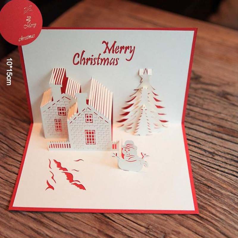 Biglietti Segnaposto Natalizi.Acquista Biglietto Natalizio Biglietto Dauguri 3d Taglio Della Carta Castello Albero Di Natale Pupazzo Di Neve Cartolina Di Benedizione Cartolina Regalo Di Natale A 1 37 Dal Eshop2019 Dhgate Com