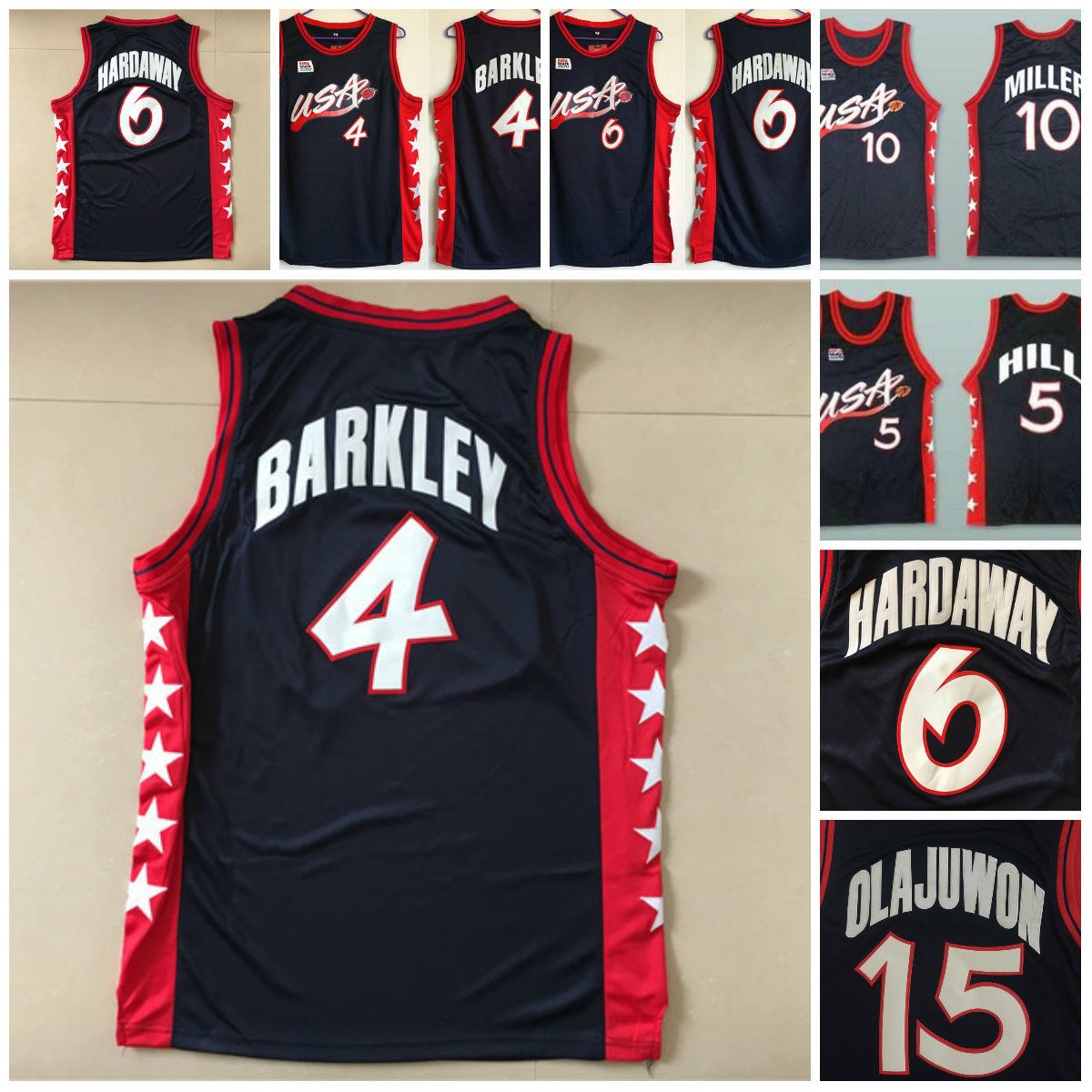 2019 Mens 4 Charles Barkley Jersey 15 Hakeem Olajuwon 6 Penny Hardaway 11 Karl Malone ...1200 x 1200