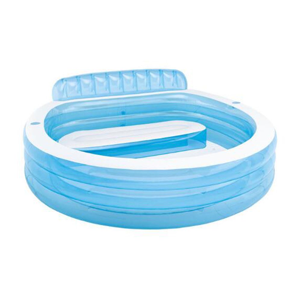 paddling pool with backrest