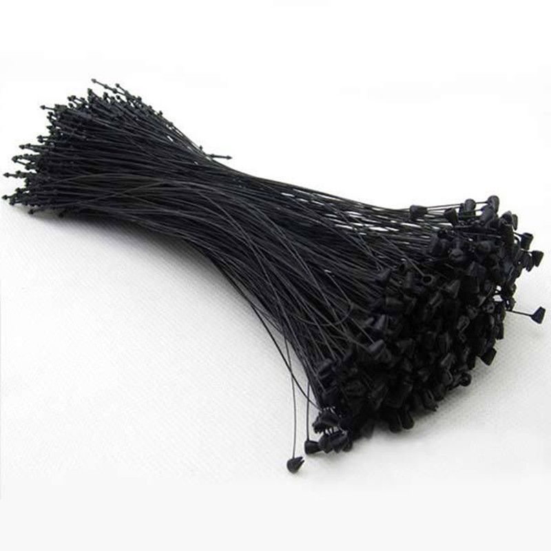 2020 9black String Hang Tag Garment Tags Lock Plastic Snap Fastener LOOP PLASTIC TAG FASTENERS